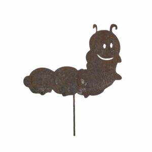 Silhouette Bruco – Decorazione Giardino con Picchetto