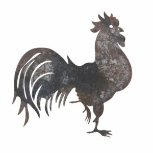 Silhouette Gallo – Decorazione Rustica da Esterno