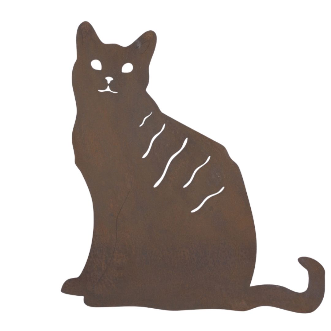 Silhouette Gatto Seduto – Decorazione Elegante da Esterni