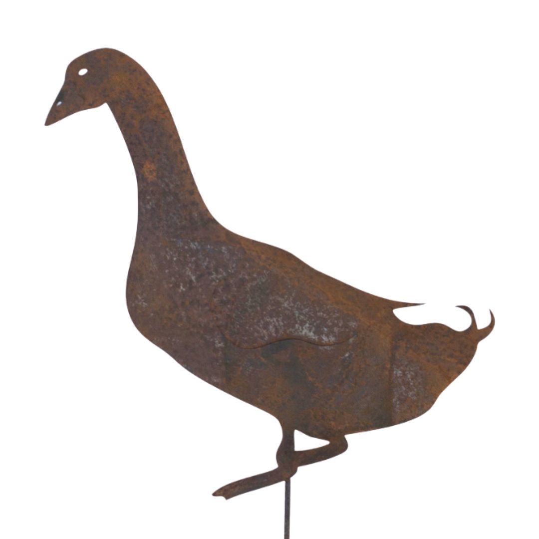 Silhouette Oca in Corten – Arredo Rustico da Esterno con Picchetto