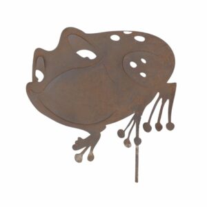 Silhouette Rana – Decorazione da Giardino con Picchetto